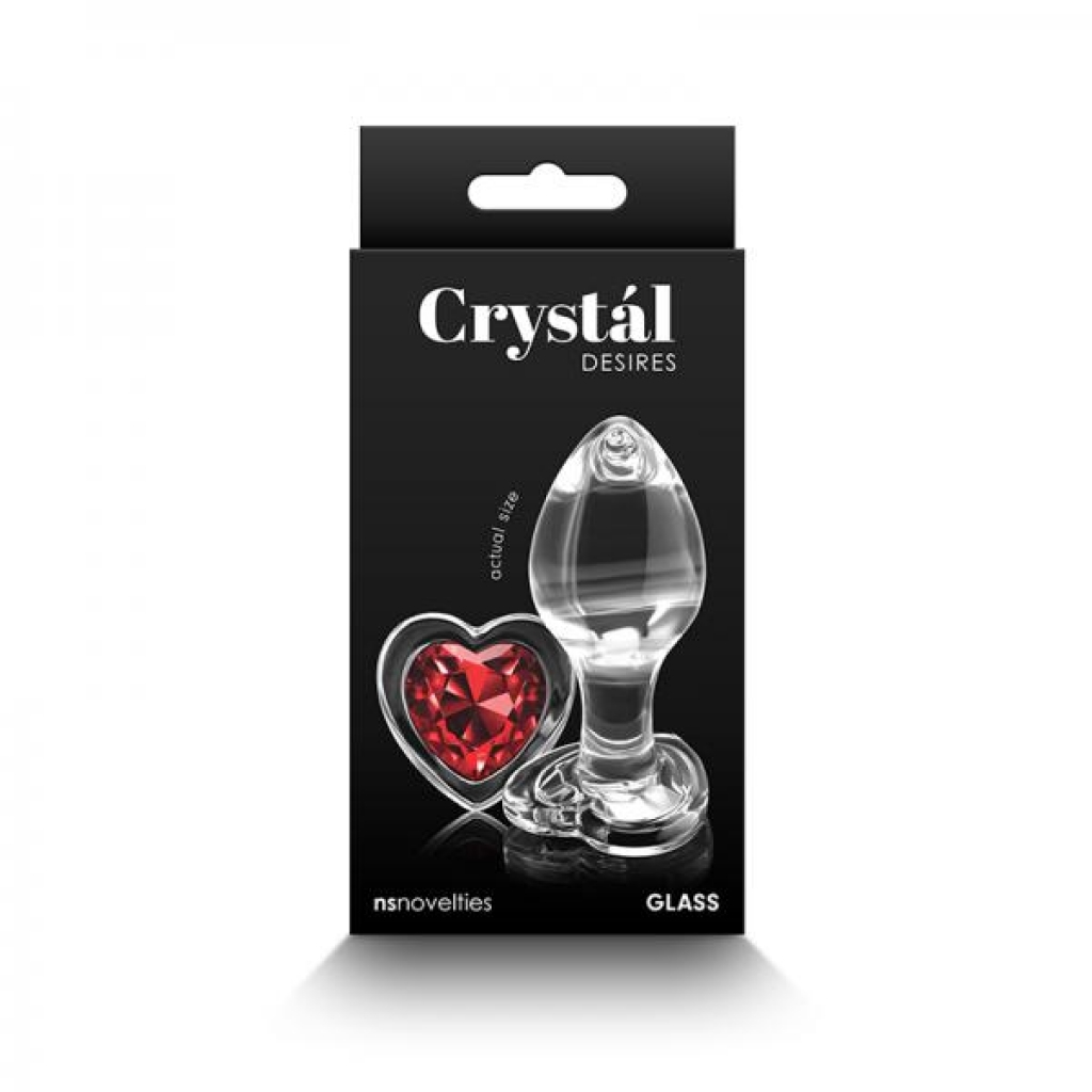 Crystal Desires Red Heart Medium Plug