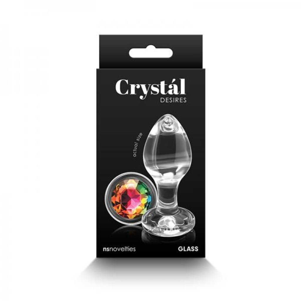 Crystal Desires Rainbow Gem Medium Anal Plug