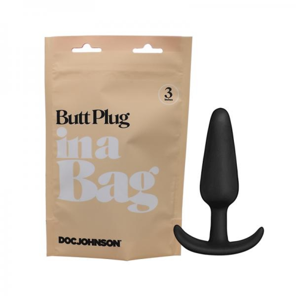 In A Bag Butt Plug - 3in - Black