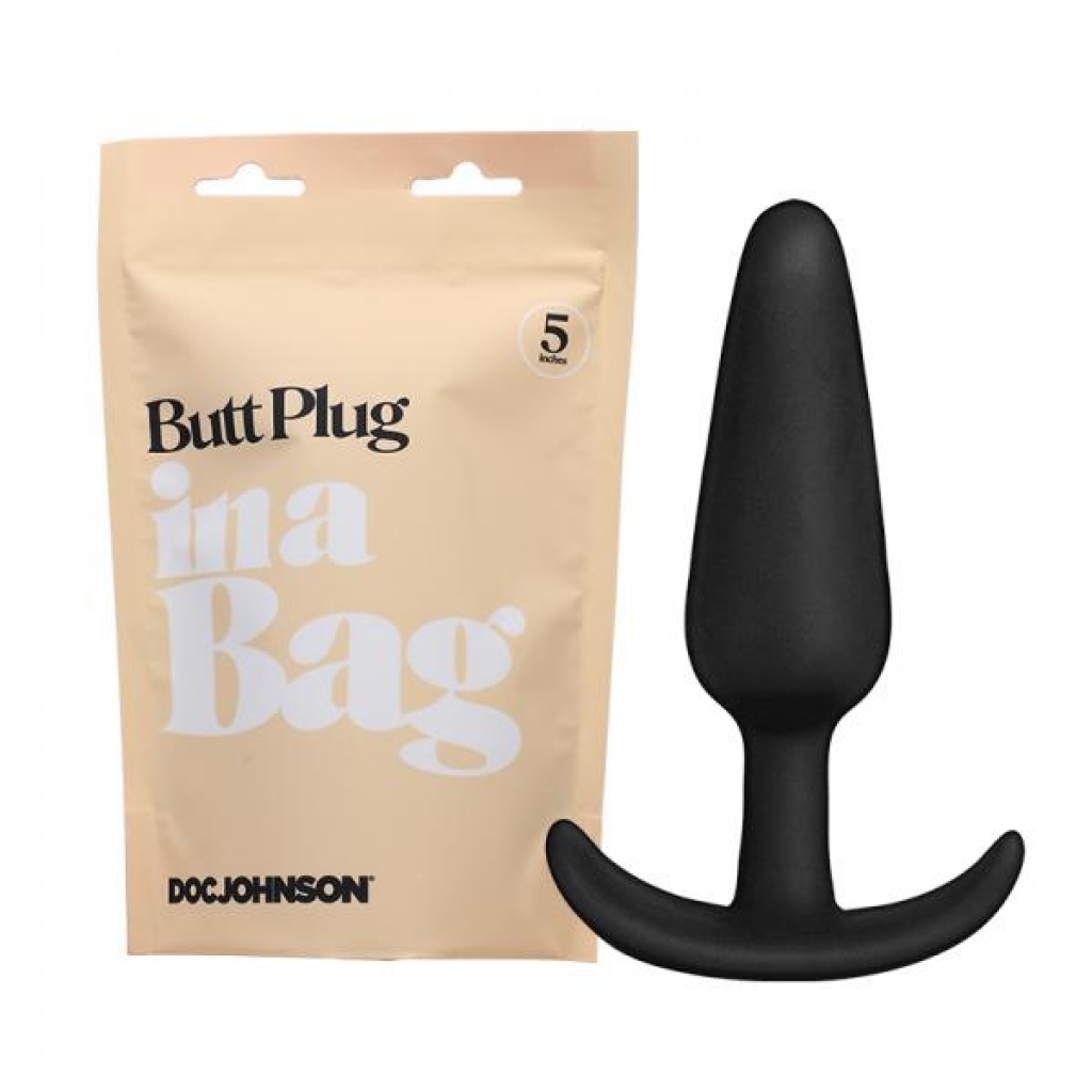 In A Bag Butt Plug - 5 Inches - Black