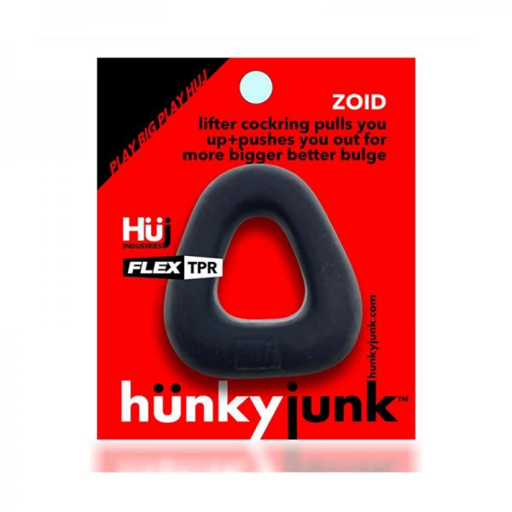 Hunkyjunk Zoid Trapezoid Lifter Cockring - Tar Ice Black