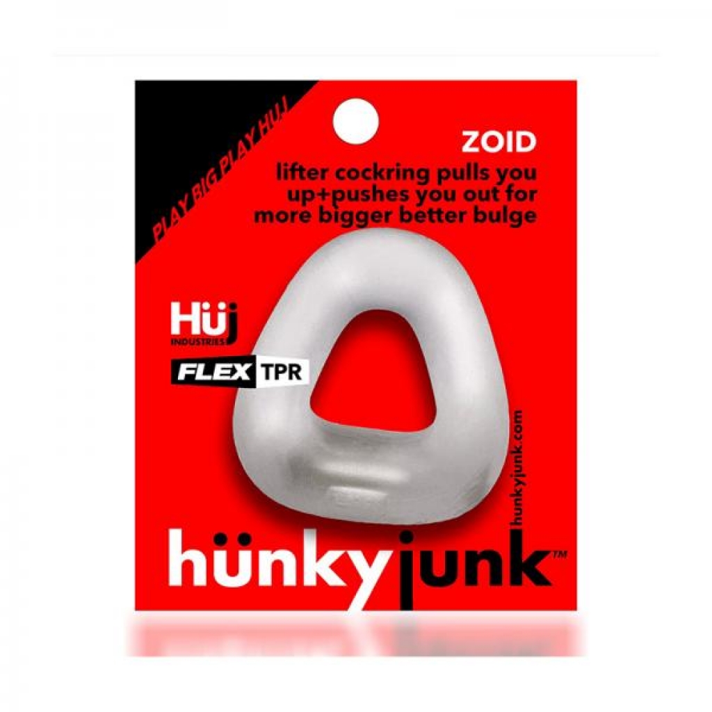 Hunkyjunk Zoid Trapezoid Lifter Cockring - Clear Ice