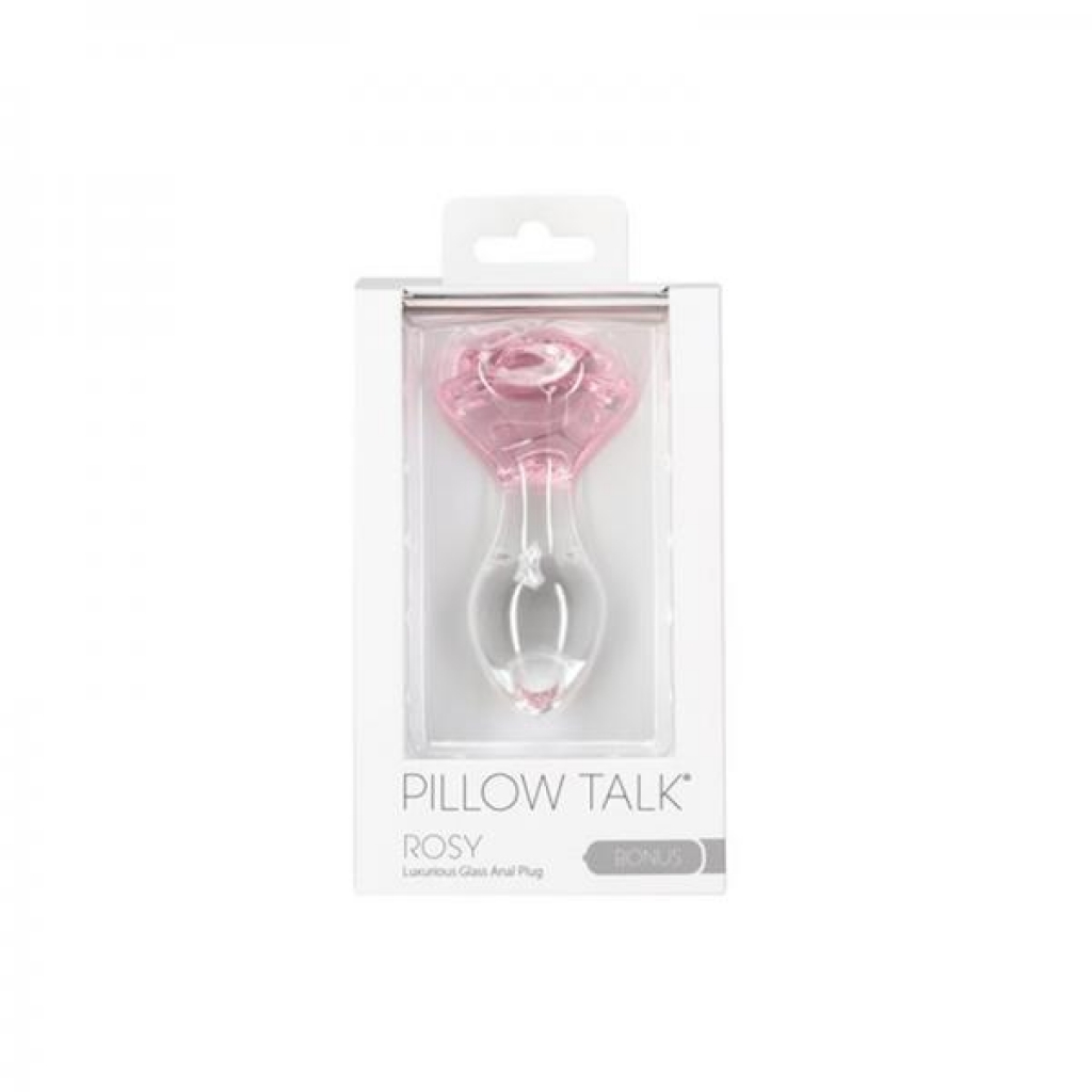 Pillow Talk Rosy Flower Plug - Pink Clear