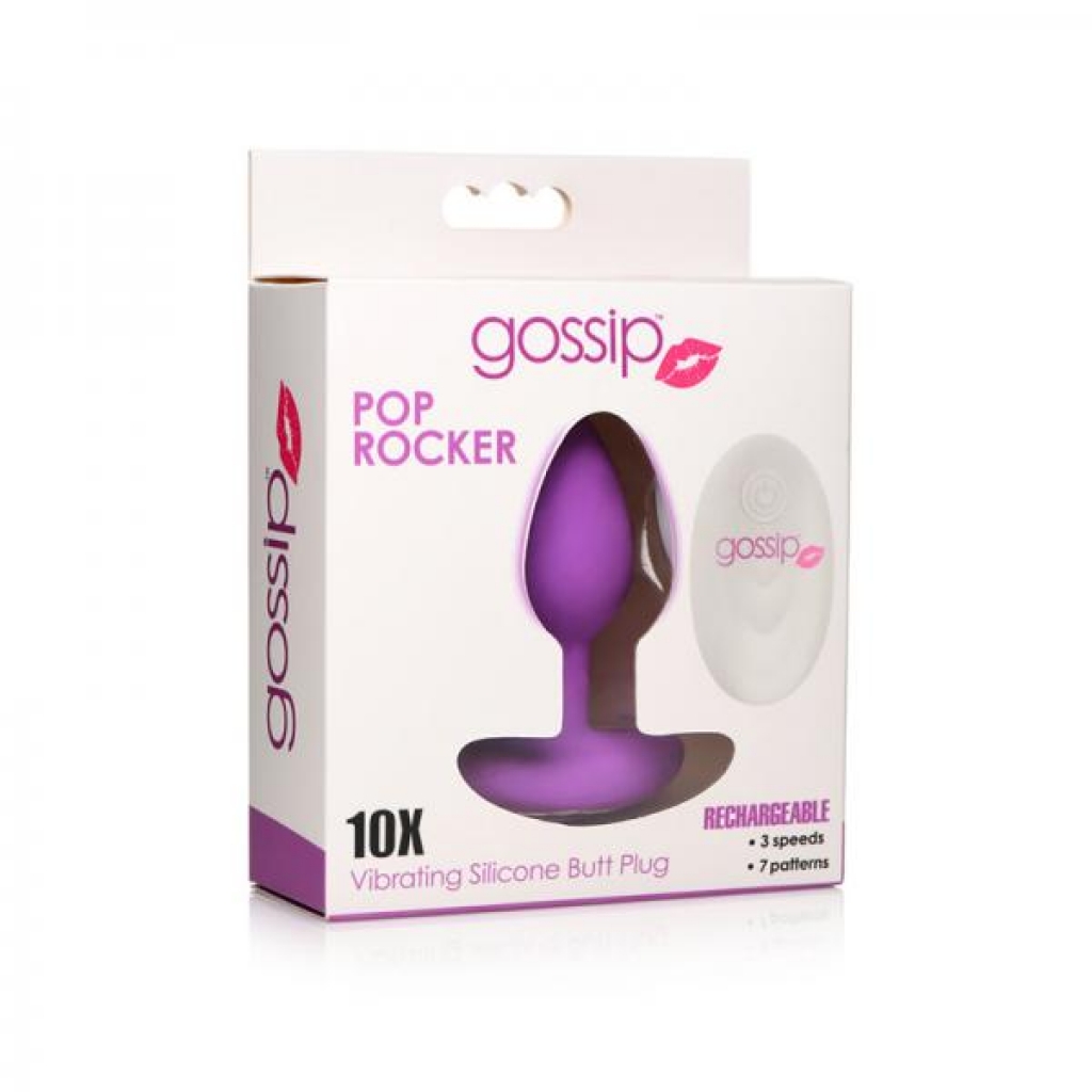 Gossip Pop Rocker Rechargeable Butt Plug - Violet Purple