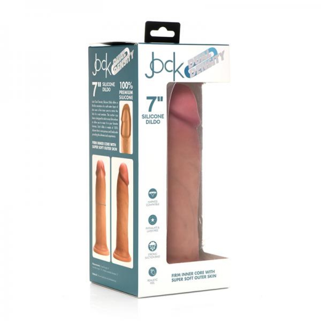 Jock Dual Density Silicone Dildo - 7in Light Tan