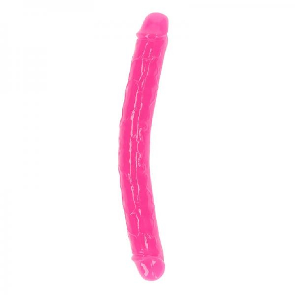 Realrock Glow In The Dark Double Dong - Neon Pink