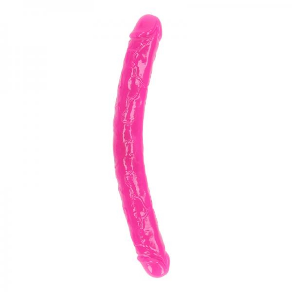 Realrock Glow In The Dark Double Dong - Neon Pink