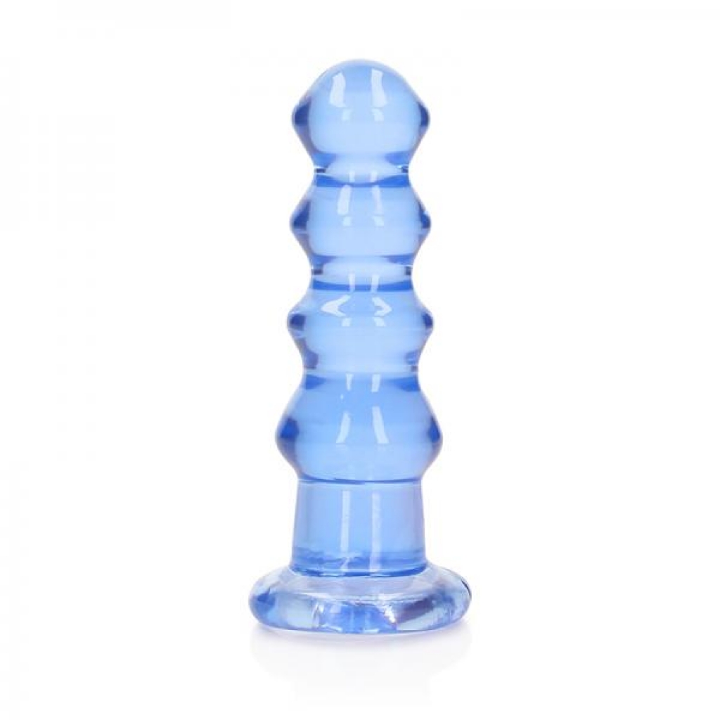 Crystal Clear Curvy Dildo/Plug - 5.5 In. Blue