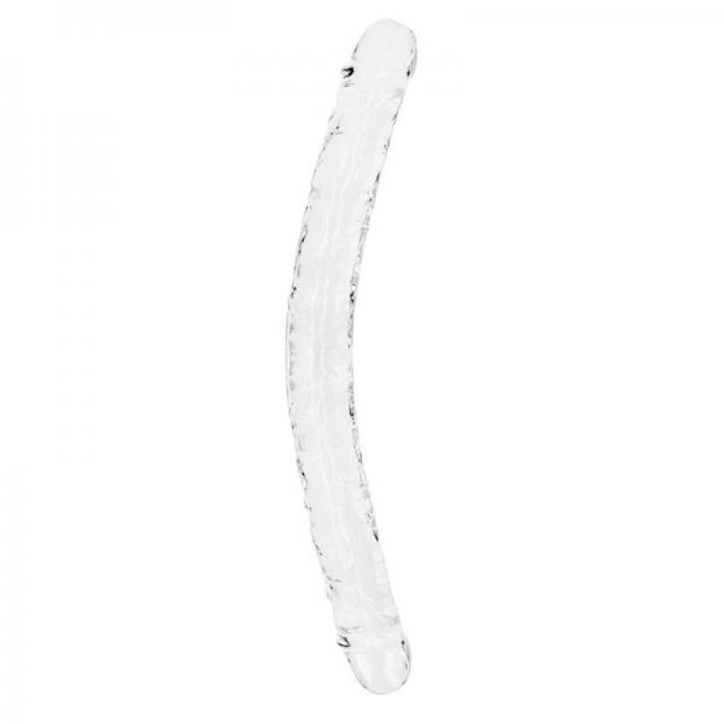 Realrock Crystal Clear Double Dong 18 In. - Unmatched Double Pleasure