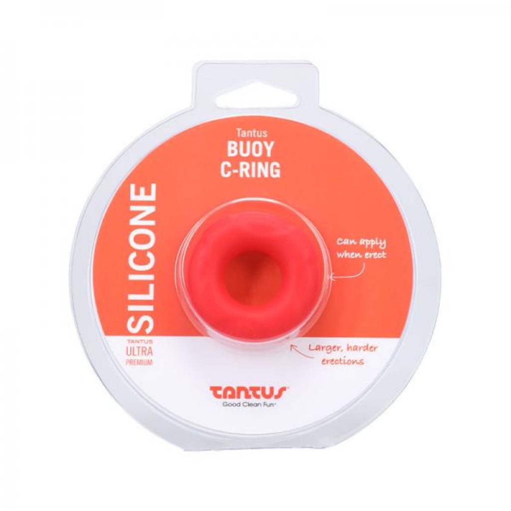 Tantus Buoy C-ring - Small - Crimson Red