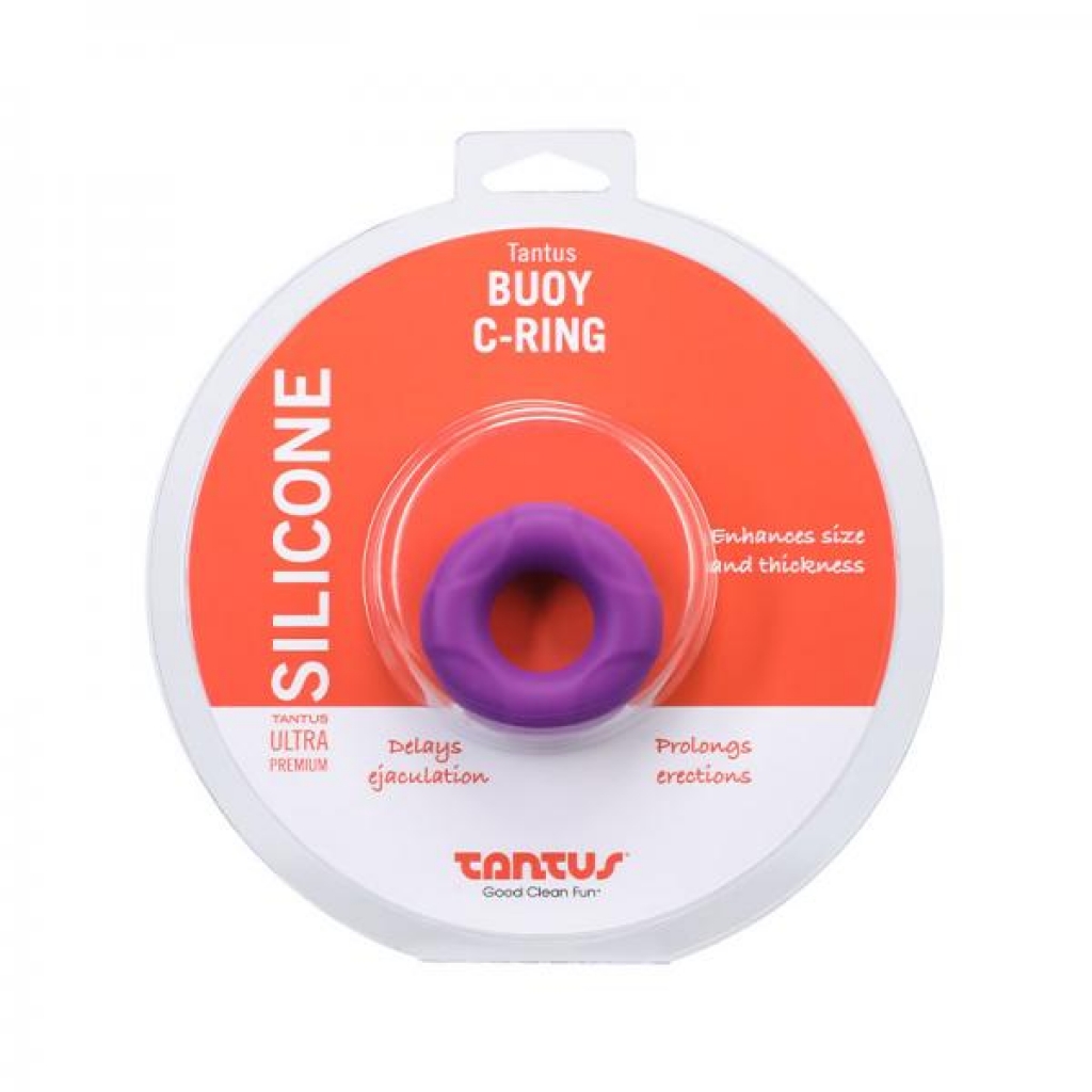 Tantus Buoy Medium Silicone C-Ring - Lilac Purple