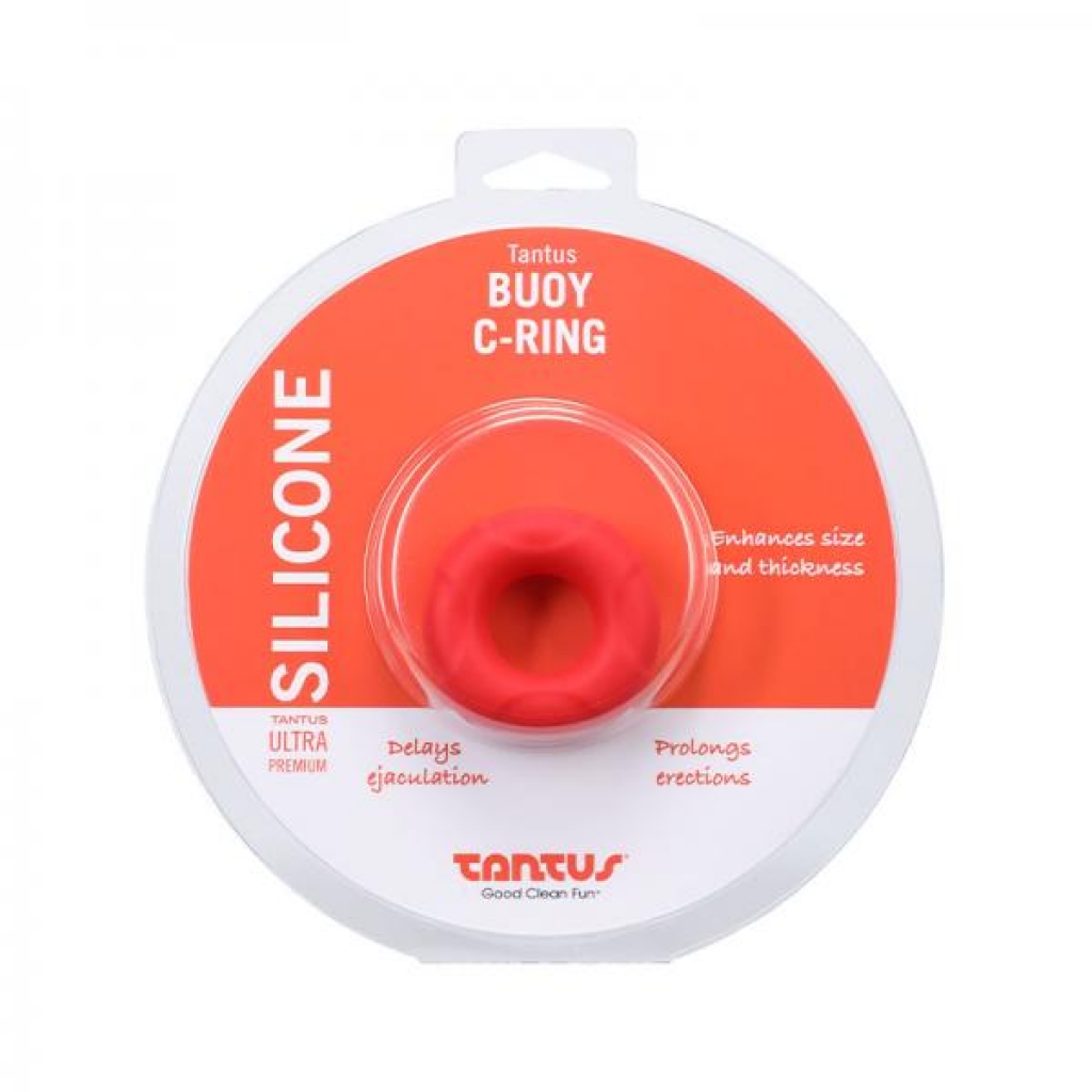 Tantus Buoy C-ring - Medium - Crimson Red