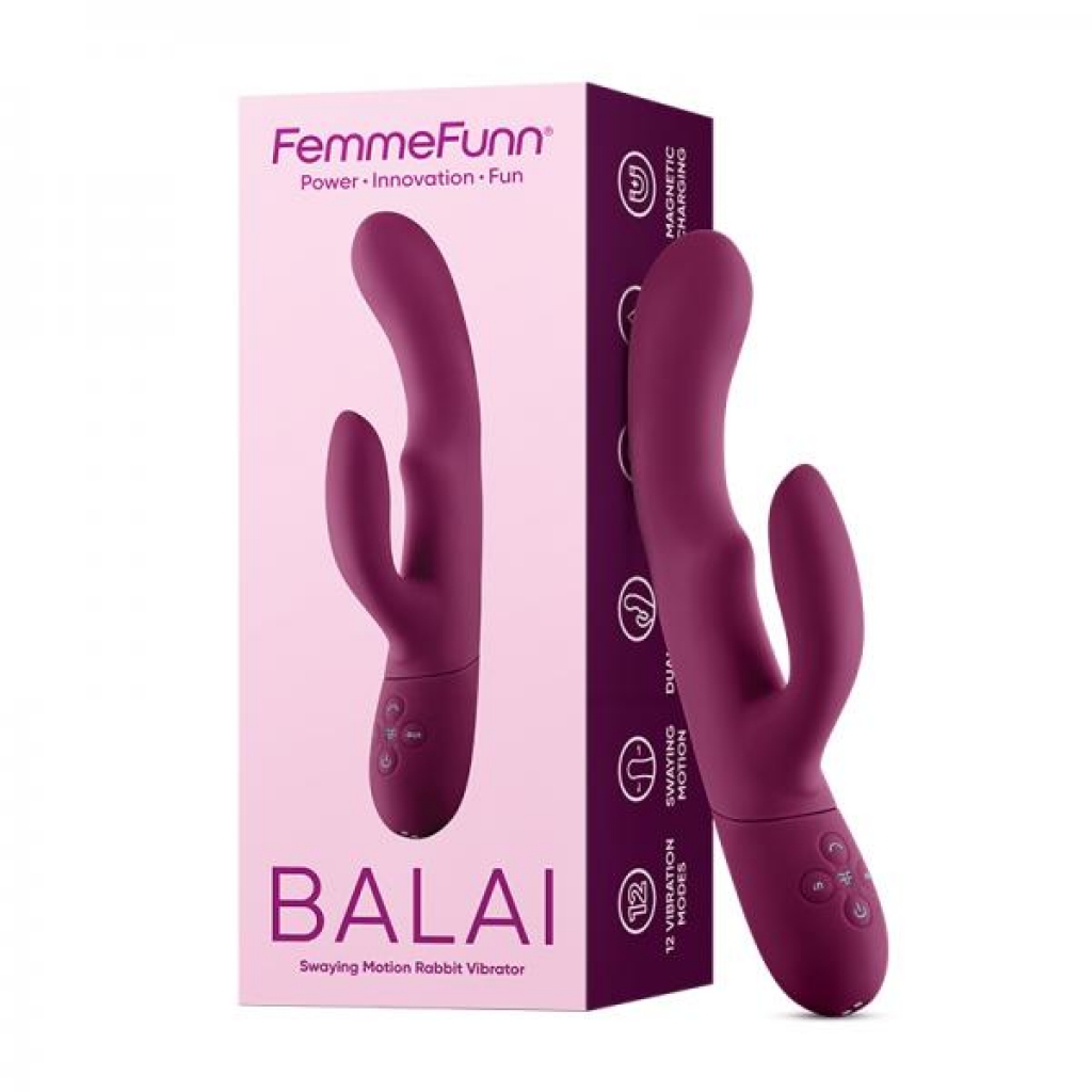 Femmefunn Balai Dual Stimulator - Dark Fuchsia Purple