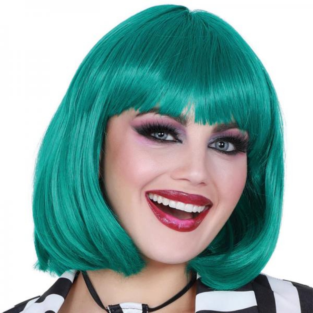 Mid-Length Bob Wig in Teal