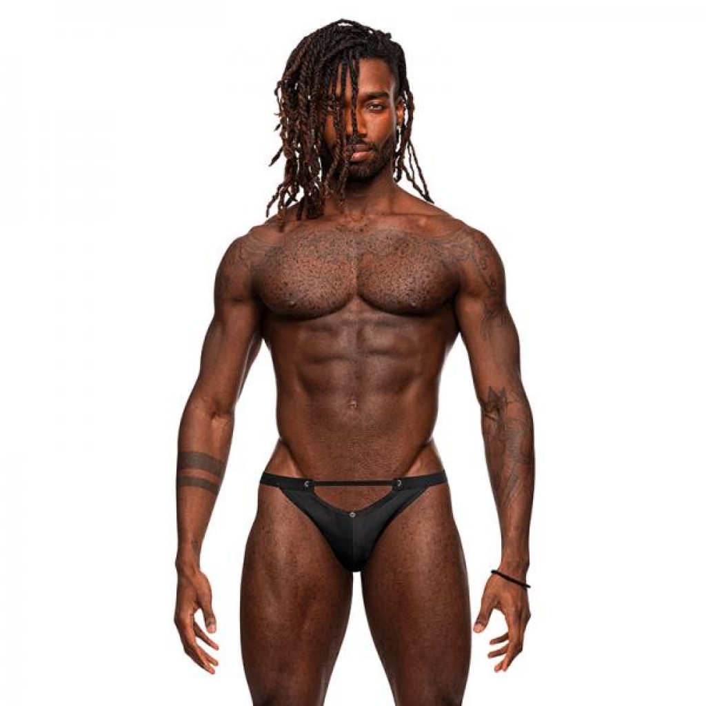 Male Power Magnificence Micro V Thong - Black S/M