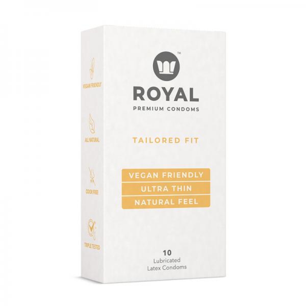 Royal Condom Tailored Fit Vegan Condoms - 10-pack