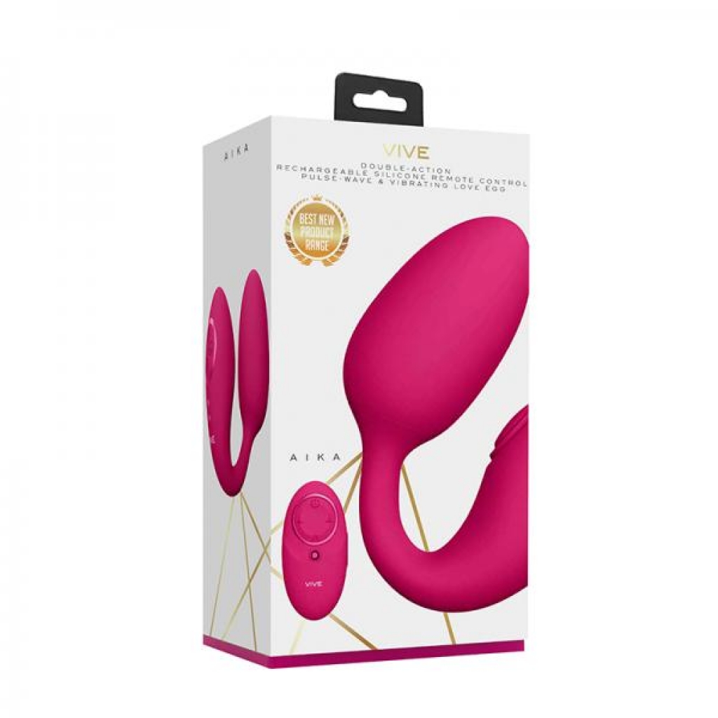 Vive Aika Rechargeable Remote-controlled Pulsing Vibrating Egg - Pink