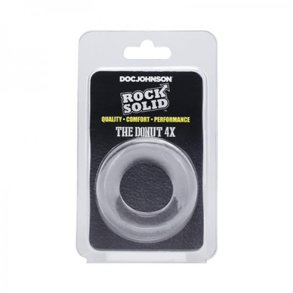 Rock Solid The Donut 4x Cock Ring - Clear