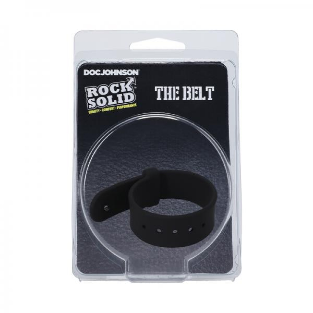 Rock Solid Adjustable Silicone Cock Ring in Black