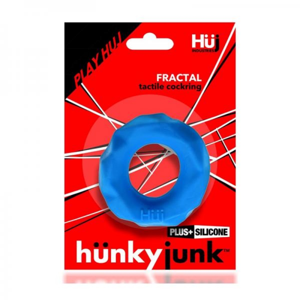 Hunkyjunk Fractal Tactile Cockring Teal Ice Blue