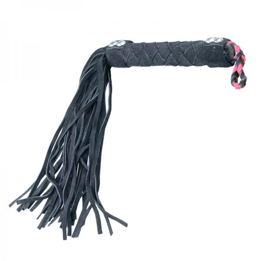 Ple'sur Leather Flogger - 15.5 In. Black