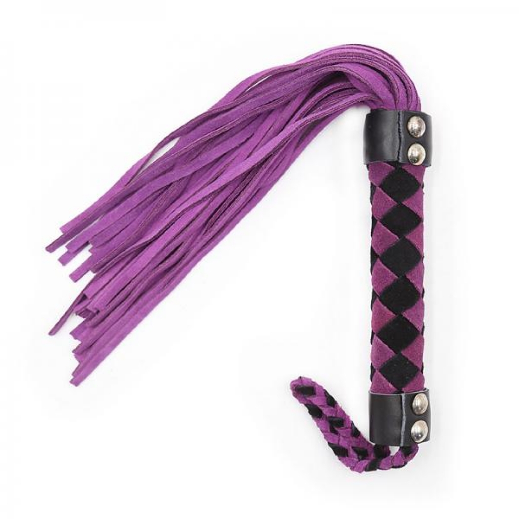 Ple'sur 15.5 Inch Leather Flogger - Purple