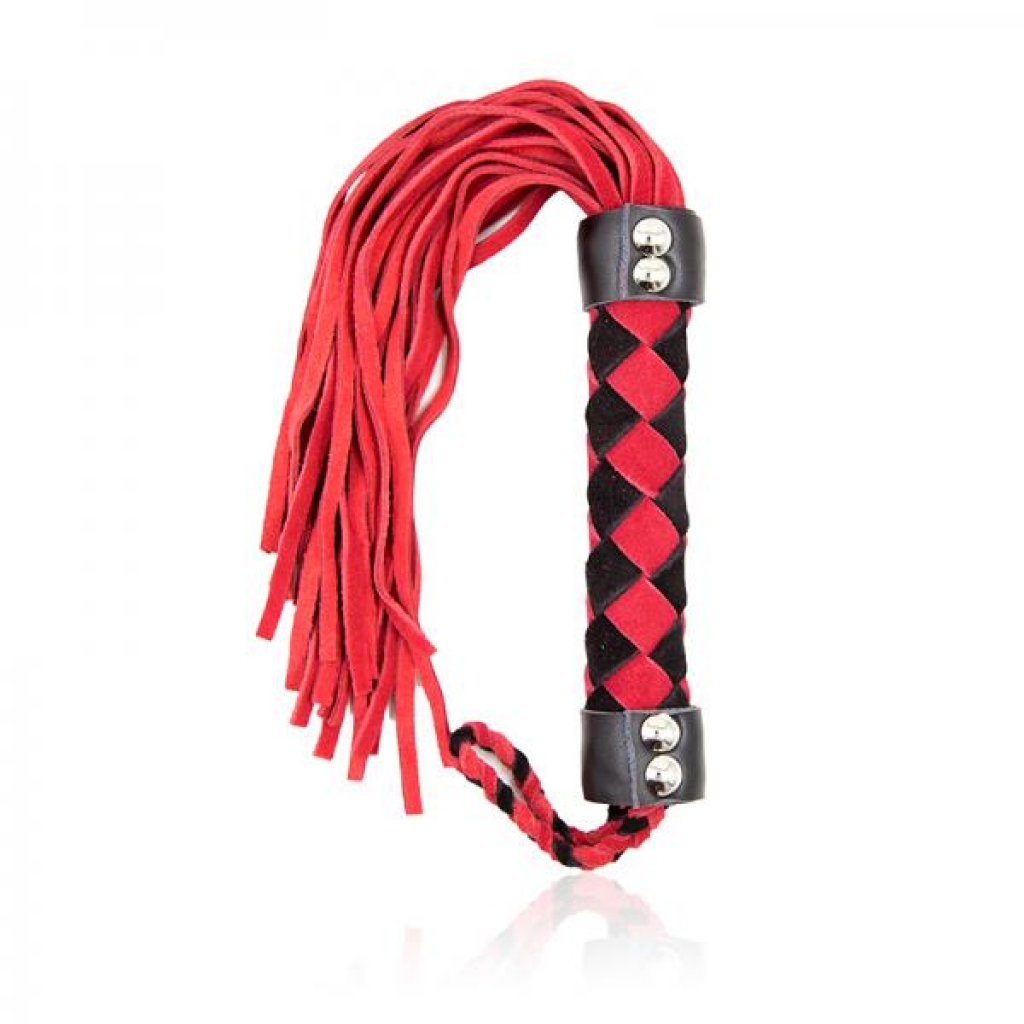 Ple'sur 15.5 Inch Leather Flogger - Red