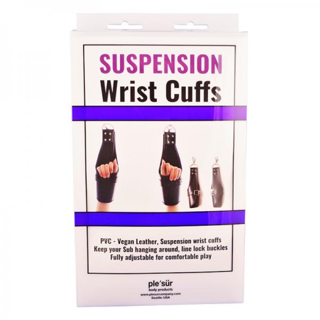 Ple'sur PVC Locking Cuff Suspension Restraints - Black