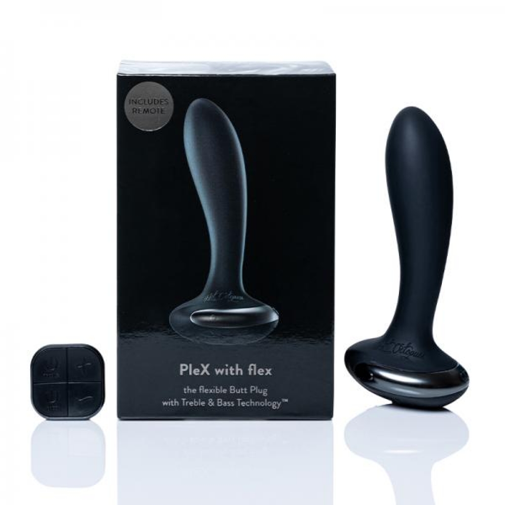 Hot Octopuss Plex With Flex Flexible Vibrating Plug - Black