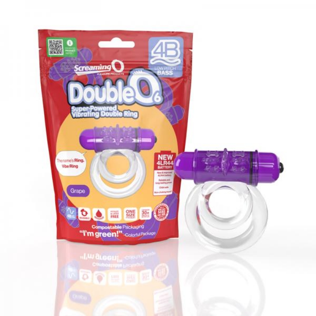 Screaming O 4B DoubleO 6 Vibrating Double Cockring