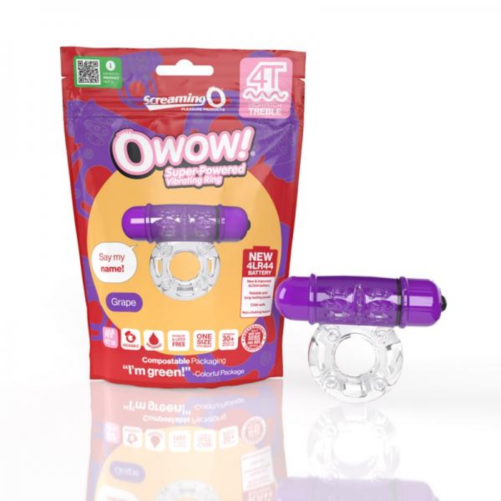 Screaming O 4T OWow Vibrating Cockring - Grape