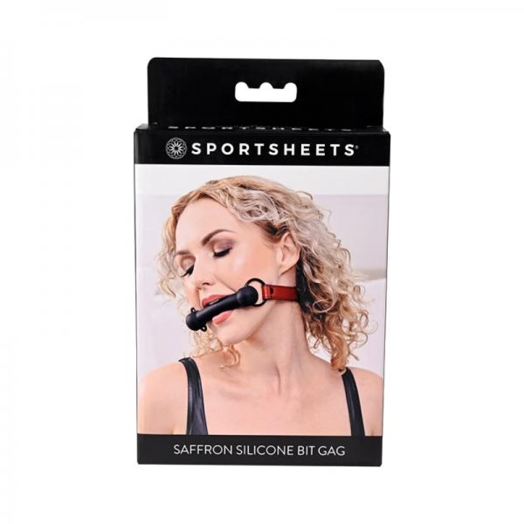 Sportsheets Saffron Silicone Bit Gag - Black