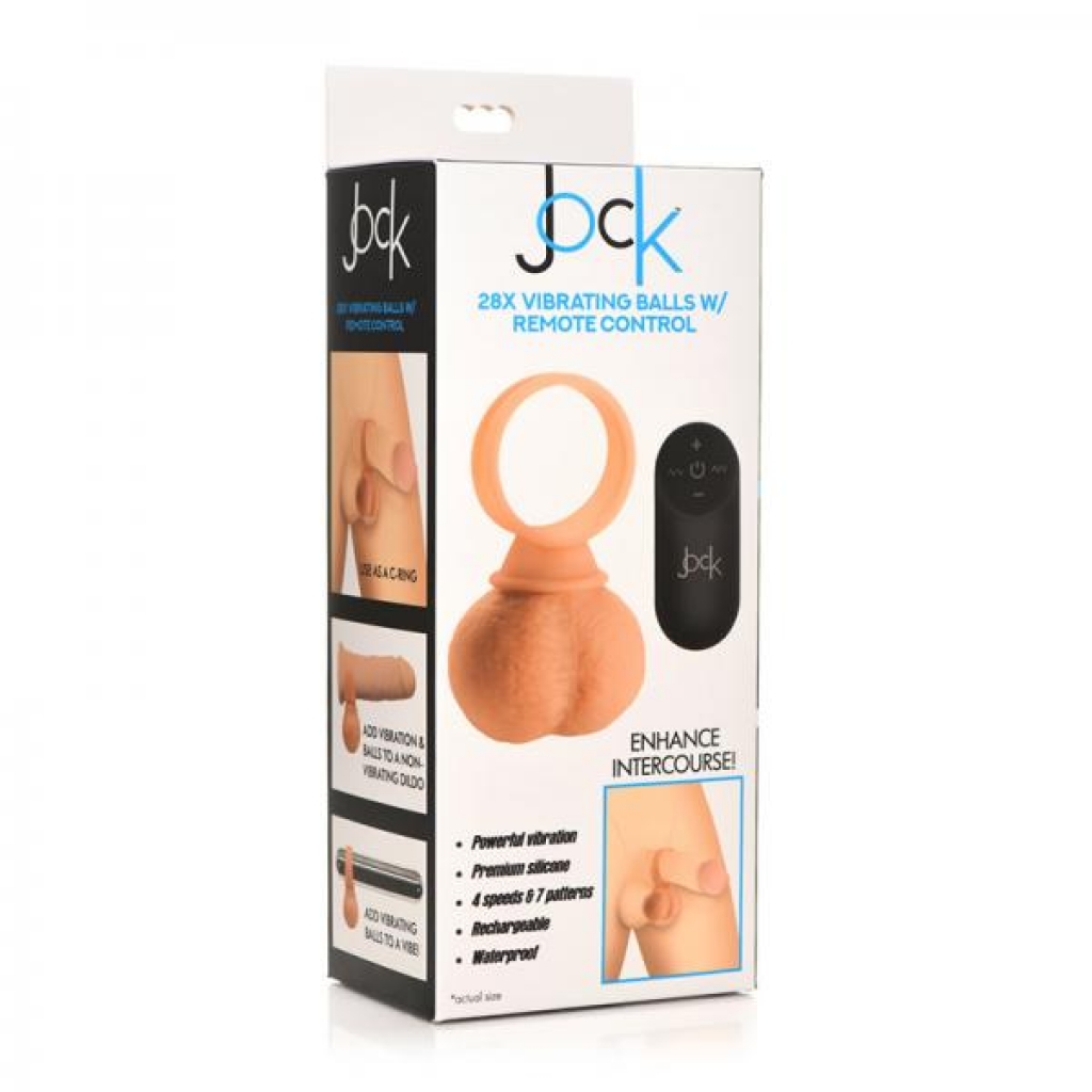 Jock 28x Vibrating Silicone Balls - Large Beige