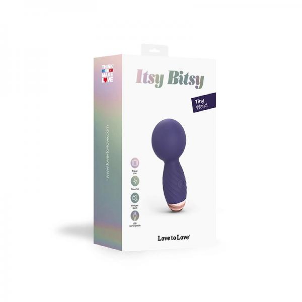 Itsy Bitsy Mini Wand Vibrator - Midnight Indigo Blue