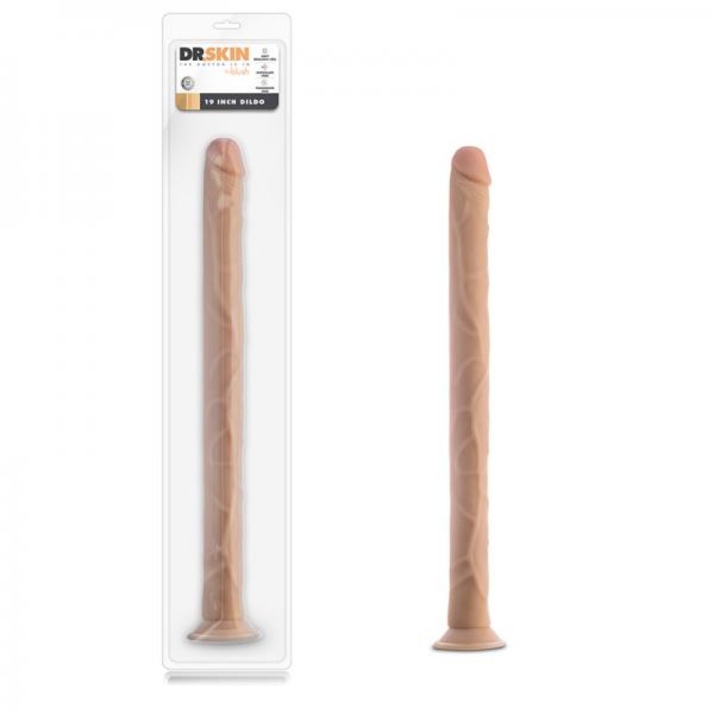 Blush Dr. Skin 19 In. Dildo with Suction Cup - Beige