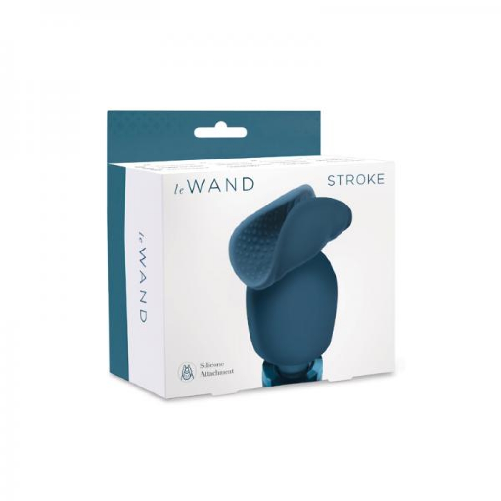 Le Wand Stroke Silicone Penis Play Attachment - Blue