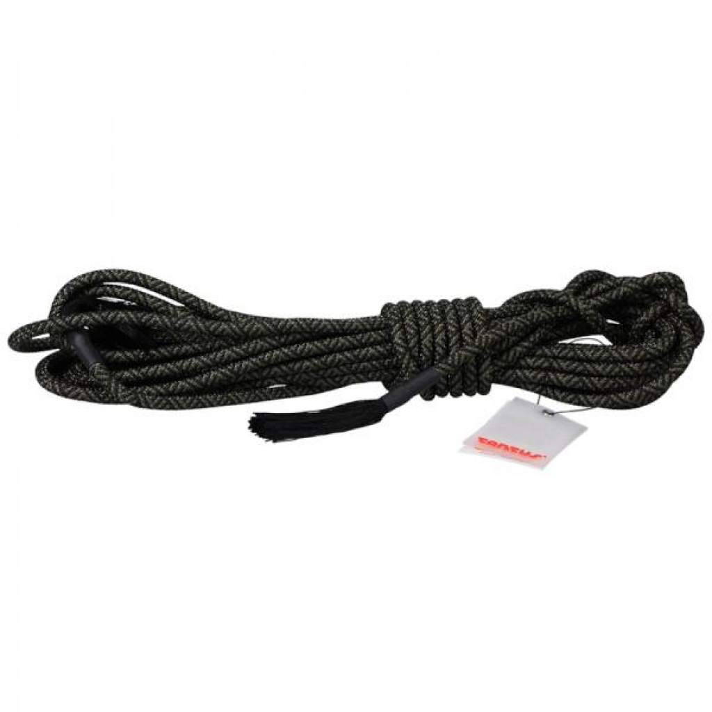 Tantus Rope Restraint - 30 Ft. Olive Black