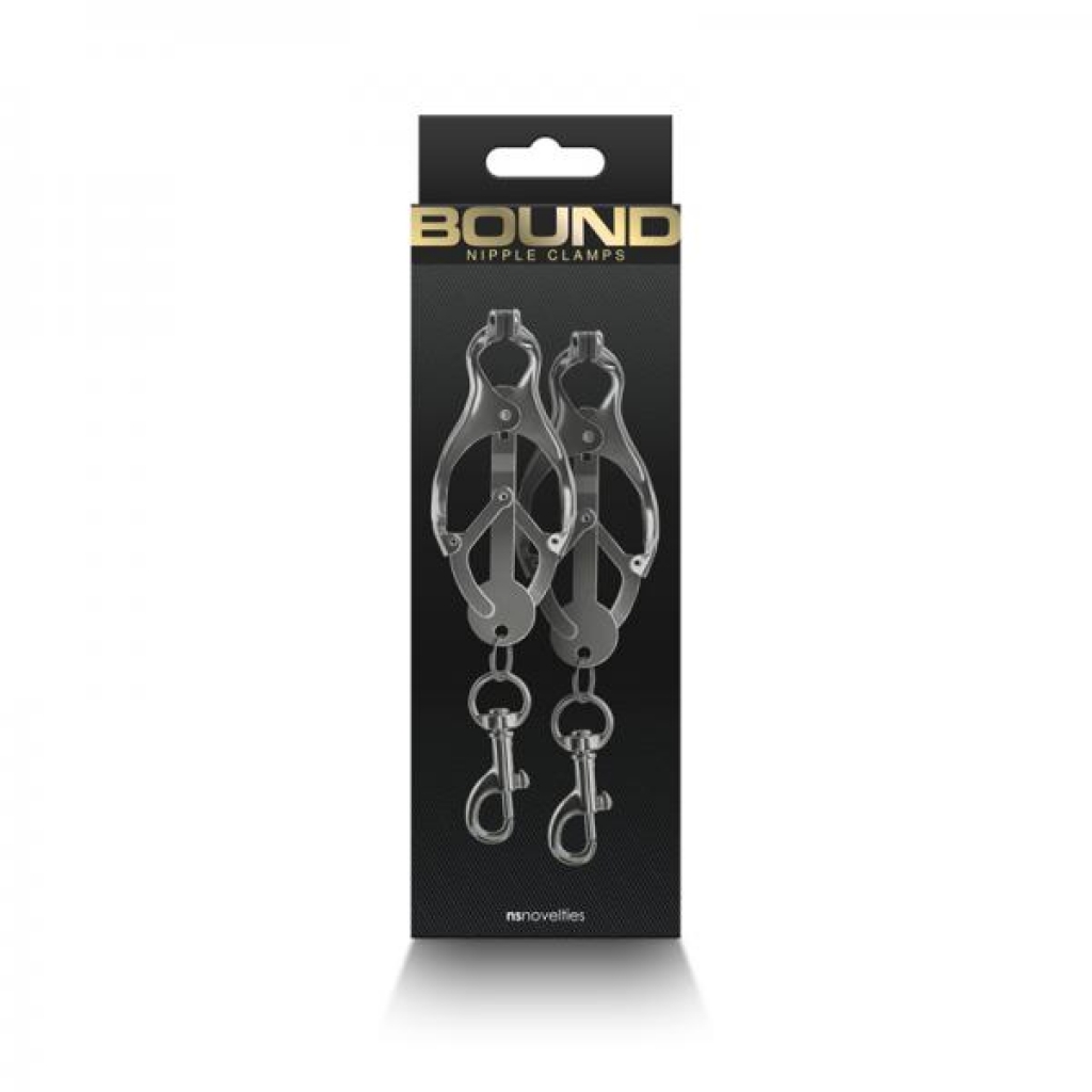 Bound Nipple Clamps - Gunmetal Smoke