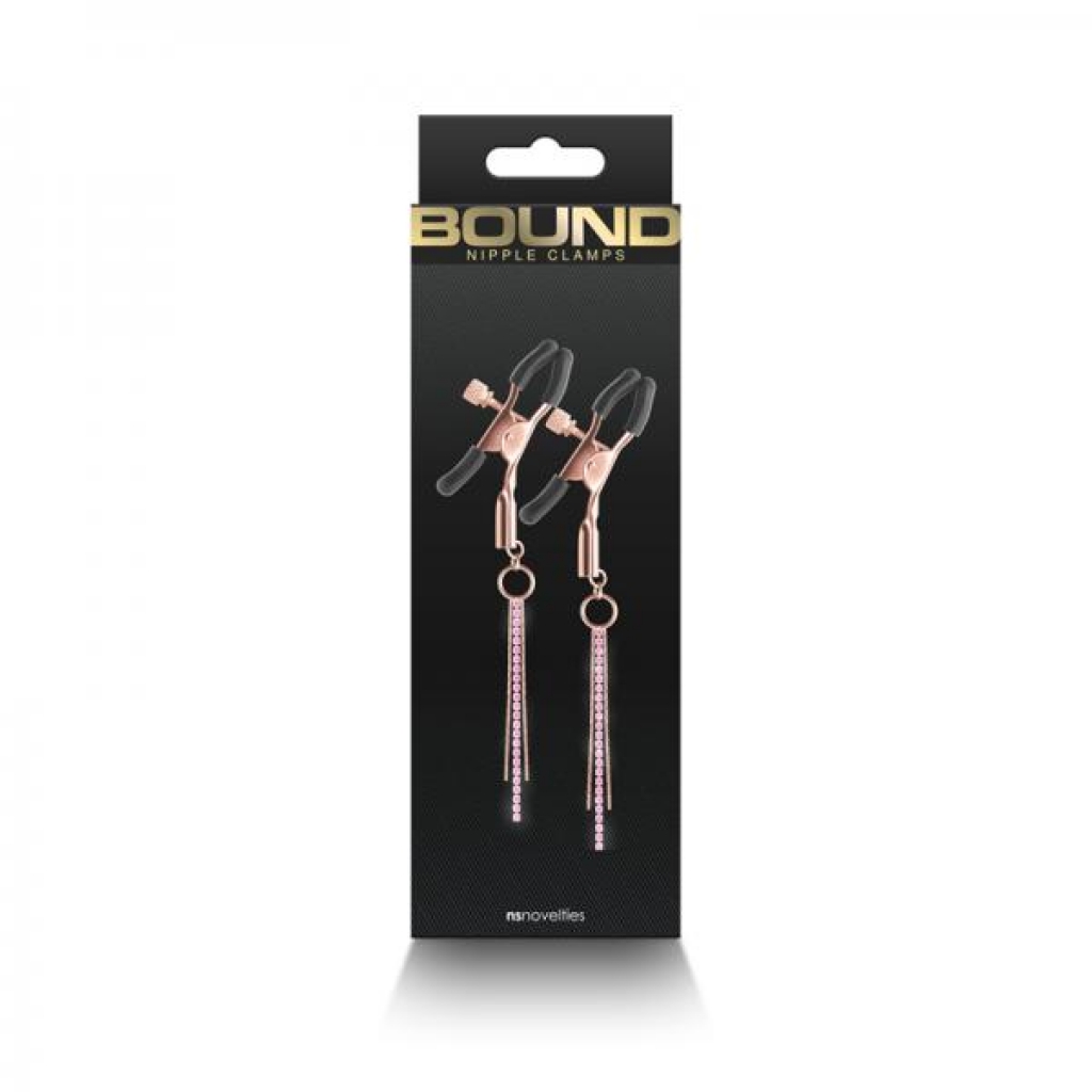 Bound Nipple Clamps: D3 Rose Gold