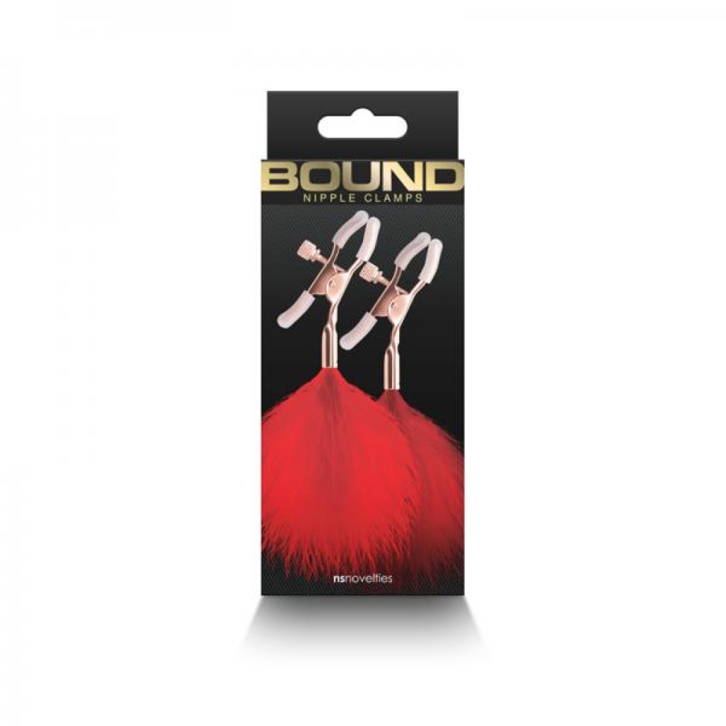 Bound Nipple Clamps F1 - Red