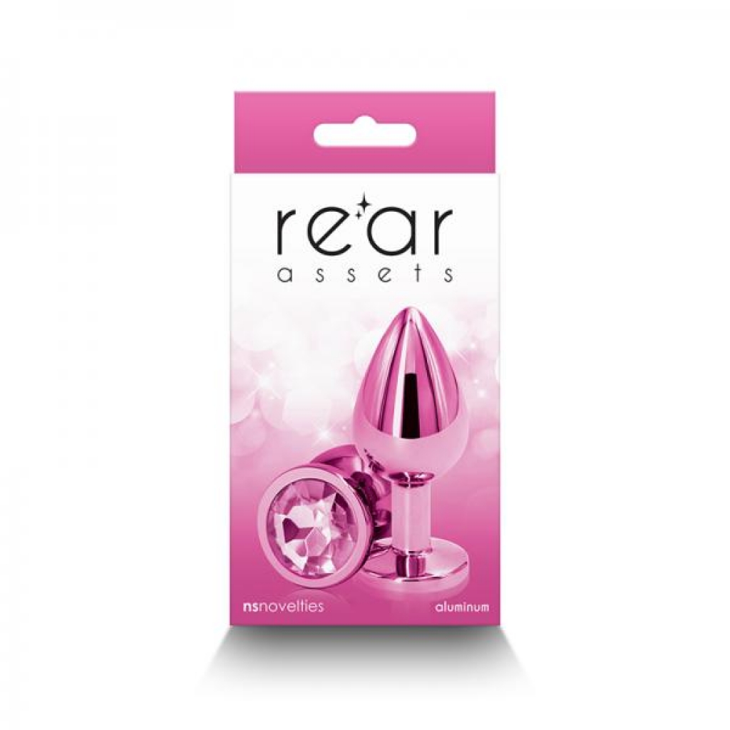 Rear Assets Medium Metal Anal Plug - Pink