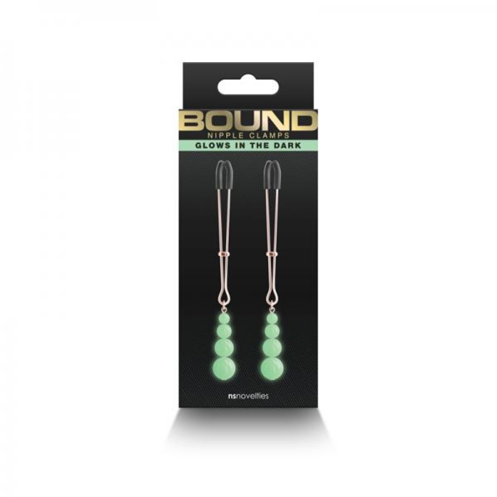 Bound Nipple Clamps G2 - Rose Gold Green - Sensational Stimulation