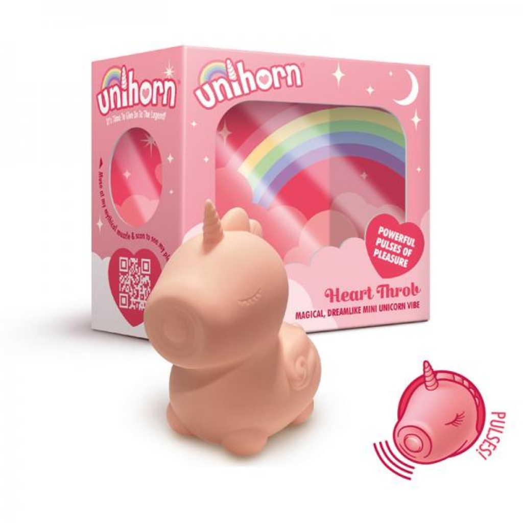 Unihorn Heart Throb - Pulsing Vibrator - Pink/Beige