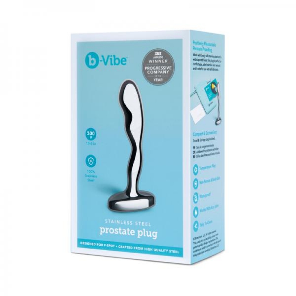 b-Vibe Stainless Steel Prostate Plug - Silver