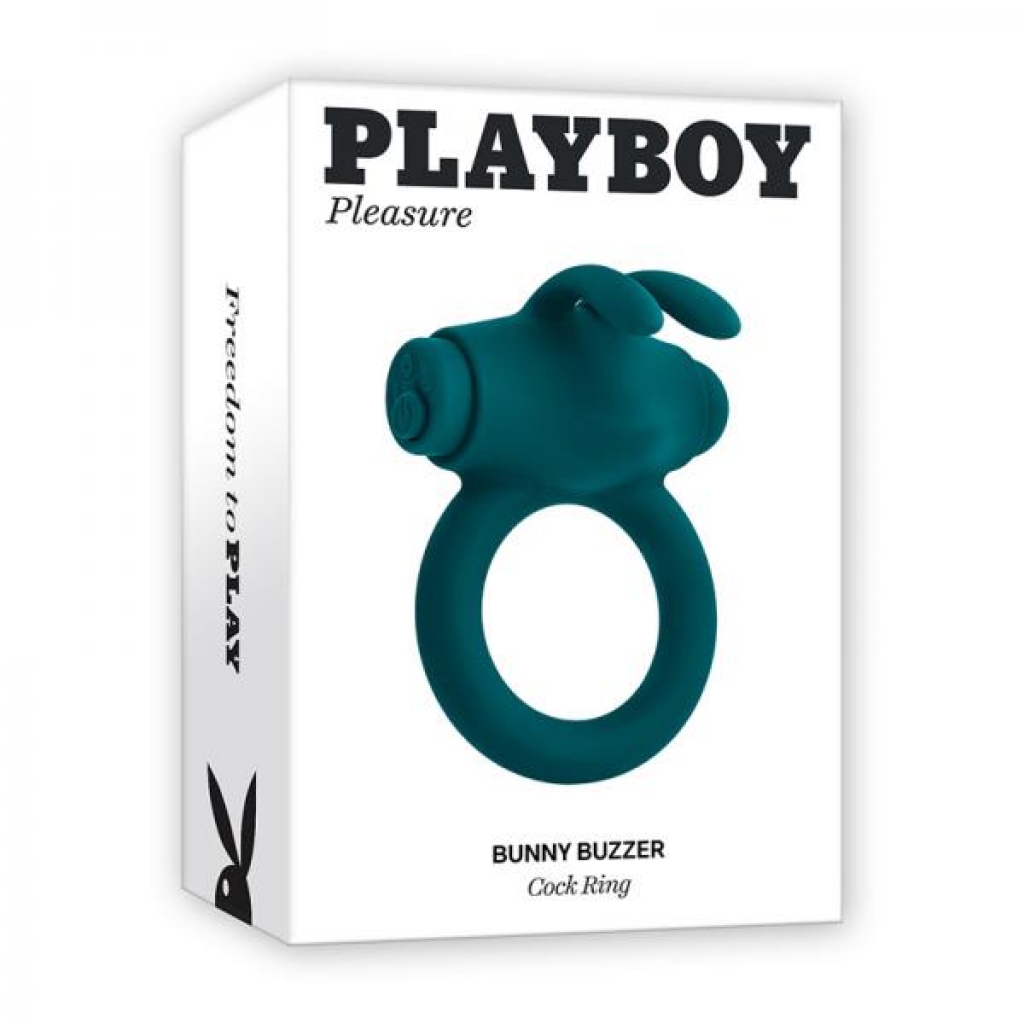 Playboy Bunny Buzzer: Rechargeable Vibrating Silicone Cockring