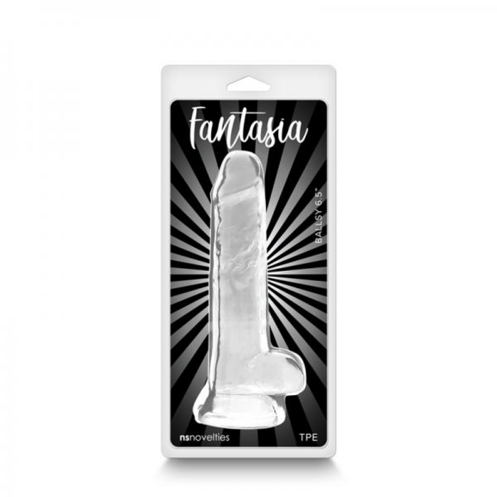 Fantasia Ballsy Jelly Dildo (6.5 In Clear)