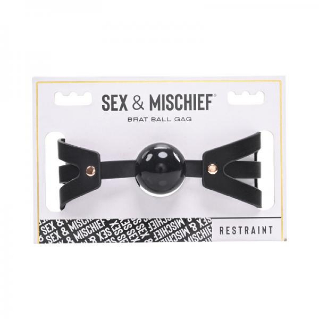 Sportsheets Sex & Mischief Brat Ball Gag - Black