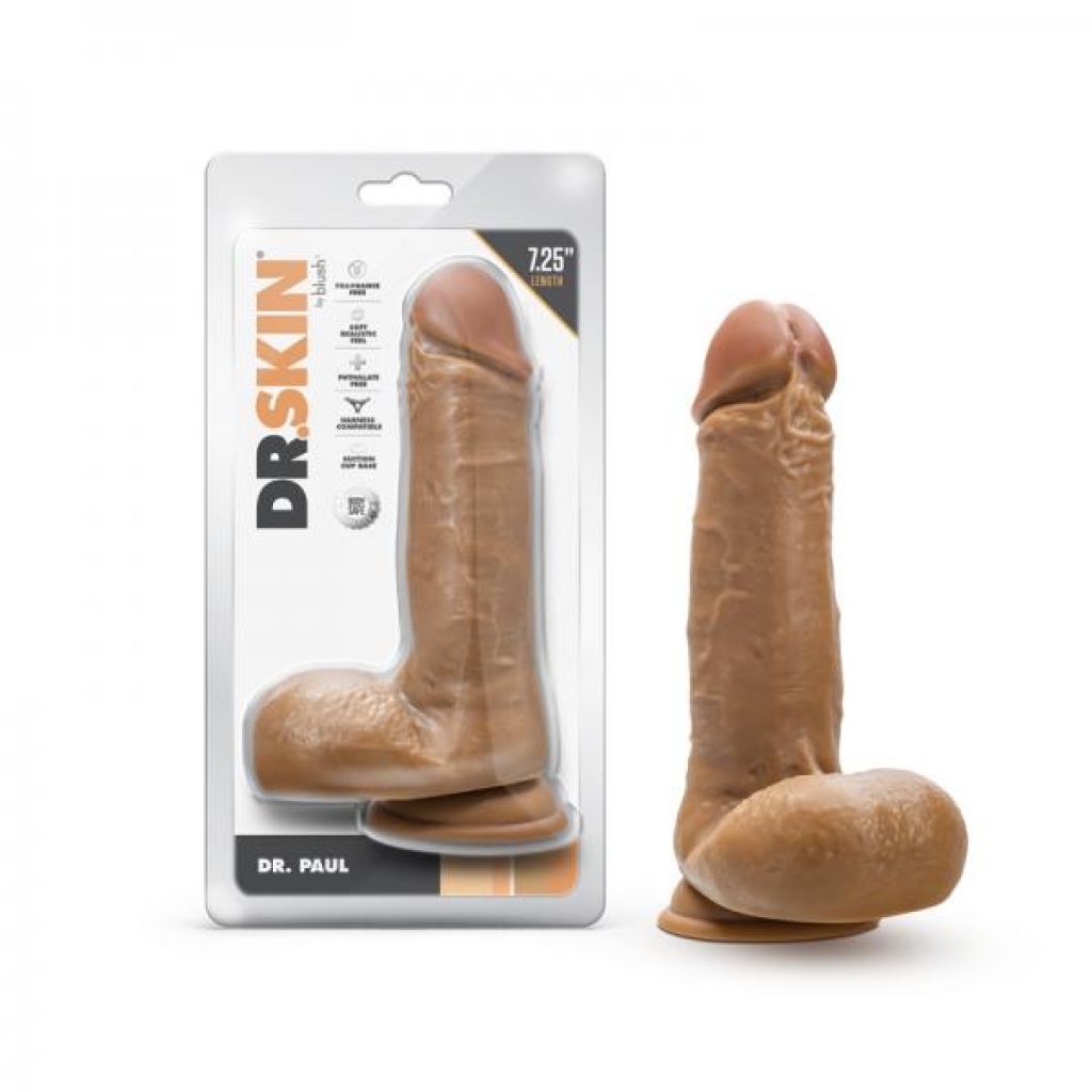 Dr. Skin Dr. Paul Dildo - 7.25 In. Tan