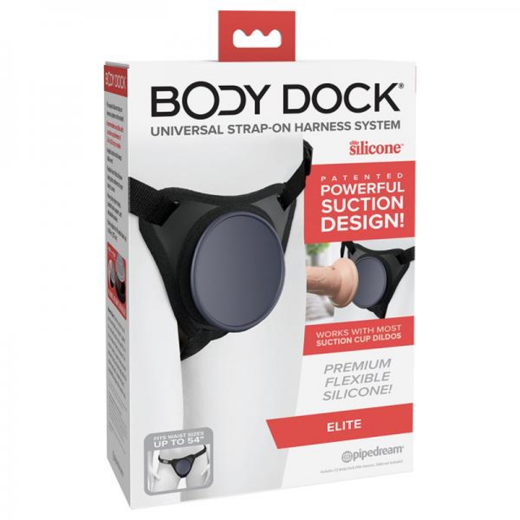 Body Dock Elite Silicone Strap-on Harness - Black