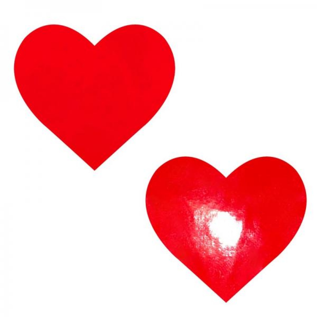 Neva Nude Pasty Heart Vinyl - Daring Red Pasties